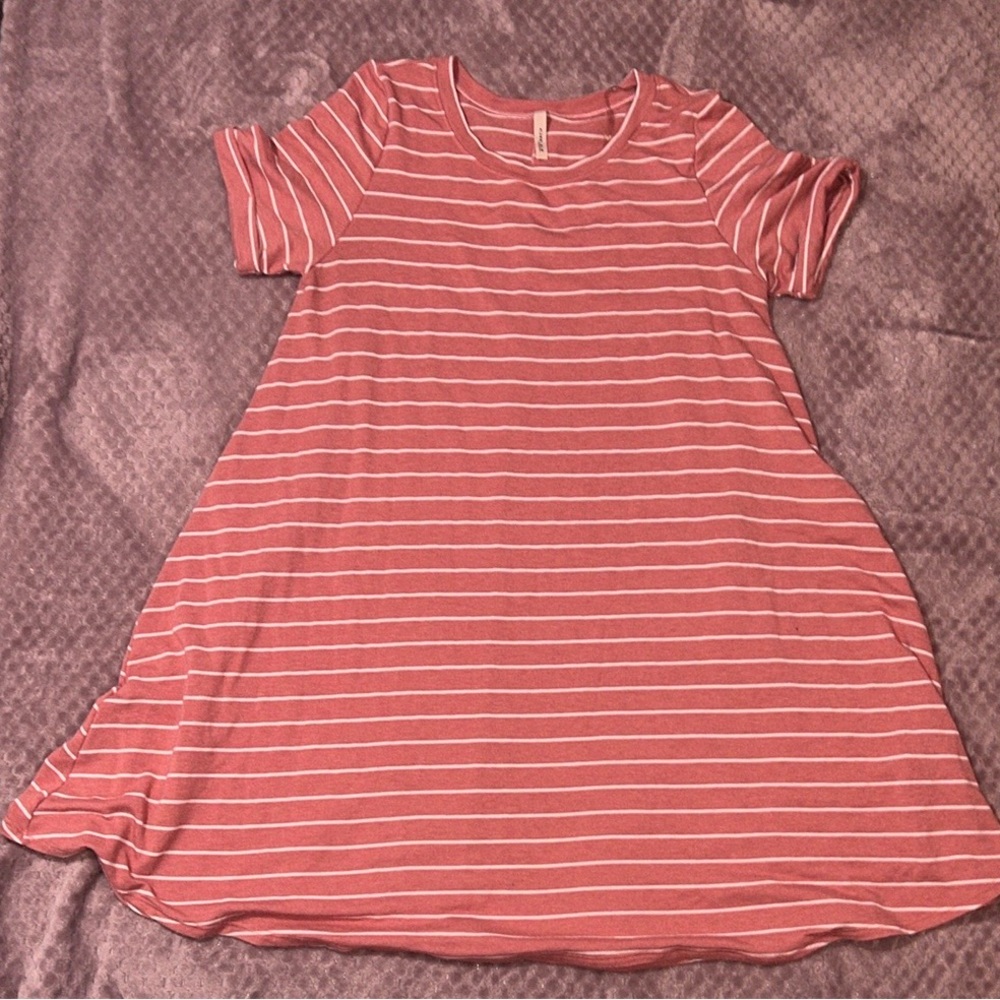 Striped Pink and White Dress